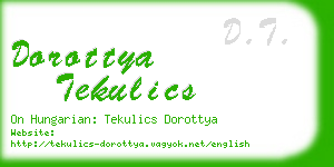 dorottya tekulics business card